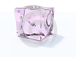 Pink ice cube