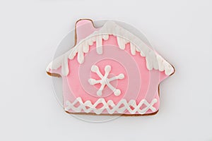 Pink icing gingerbread