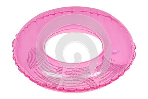 Pink inflatable round tube (Clipping path)