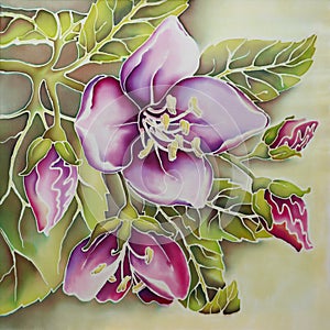 Pink jasmine (batik)