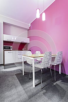 Pink kitchenette