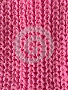 Pink knitted background