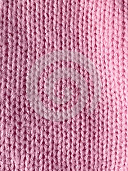 Pink knitted background
