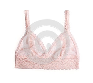 Pink lace bra