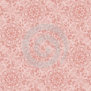 A pink lace seamless vector pattern texture