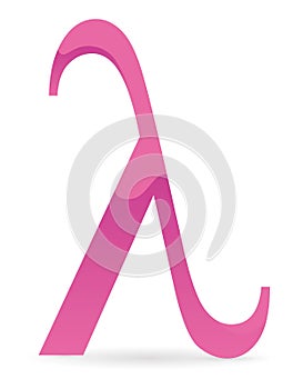 Pink lambda symbol with shiny effect for LGBTIQ rights, Vector illustration photo