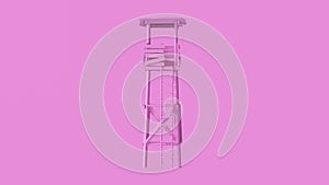 Pink Large Watch Tower with Stairs