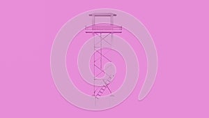 Pink Large Watch Tower with Stairs