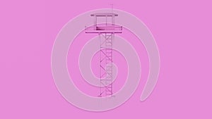 Pink Large Watch Tower with Stairs