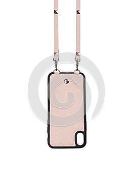 Pink leather case for iphone