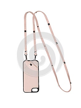 Pink leather case for iphone