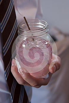 Pink Lemonade Mason Jar photo