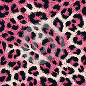pink leopard fur pattern texture background.