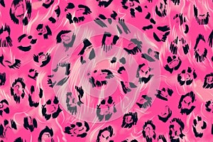 pink leopard print seamless pattern, repeating patterns, pink background, seamless repeating design, high resolution, vector art