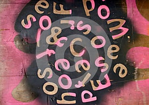 Pink letters