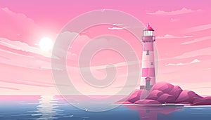 pink lighthouse, serving as a beacon of hope and guidance for those affected by breast cancer