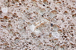 Pink limestone. photo