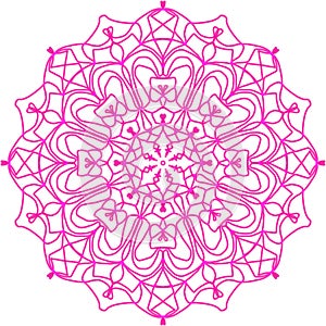 Pink lines patterned mandala simple Relaxion