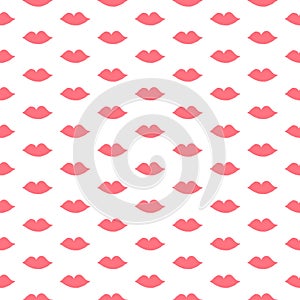 Pink lips seamless pattern