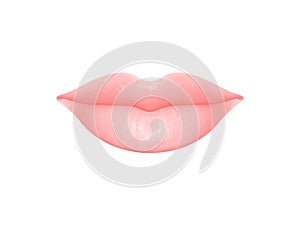 Pink lips stock image photo