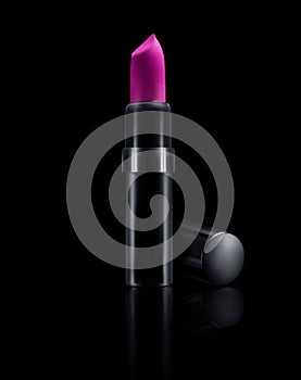 Pink Lipstick  on Black