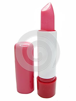 Pink lipstick cosmetics