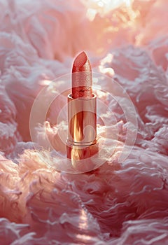 Pink Lipstick With Gold Flecks