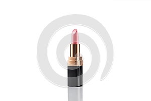 Pink Lipstick Isolated On White Background