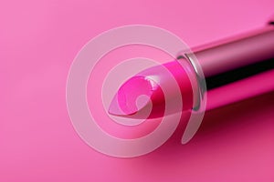 Pink lipstick matching background tone