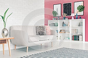 Pink living room