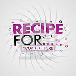 Pink logo for recipes for. for recipe websites, food blog, today recipes, buy food mobile app, free recipes book, cheap culinary b
