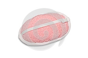 Pink loofah bath sponge