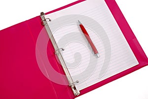 Pink Looseleaf Binder photo