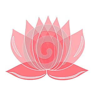 Pink lotus flower. Element of design. You can use as a logo