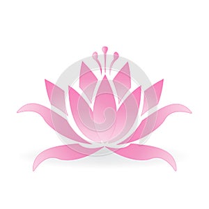 Pink lotus flower logo