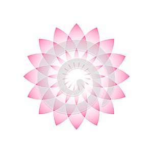 Pink lotus - symbol of yoga, wellness, beauty and spa.