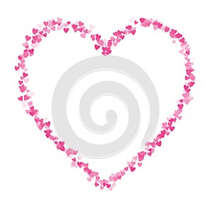 Pink Love Heart Shape Made Up of Hearts