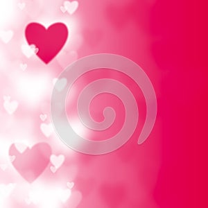 Pink Love Hearts Background Border