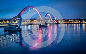 Pink luminance on the bridge