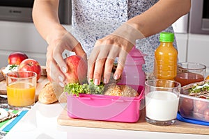 Pink lunch box for little girl