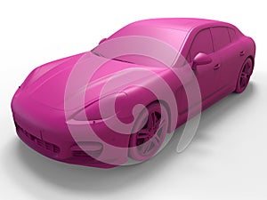 Pink magenta sports car