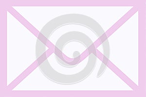 Pink mail envelope