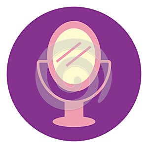 Pink makeup mirror, icon