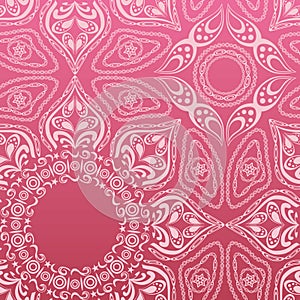 Pink mandala pattern