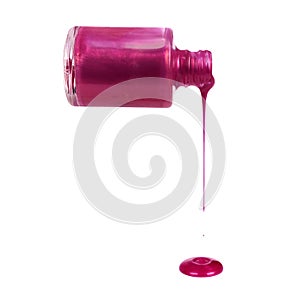 Rosa púrpura esmalte de unas 