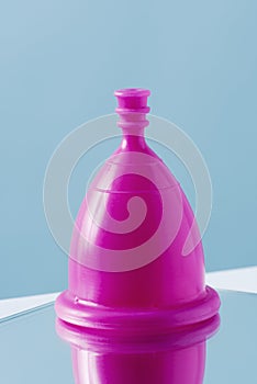 Pink menstrual cup
