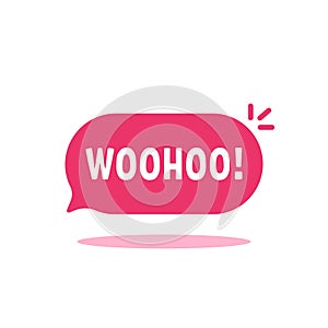 pink message icon like woohoo popup bubble