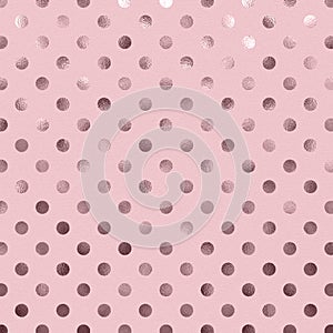 Pink Metallic Foil Polka Dot Pattern