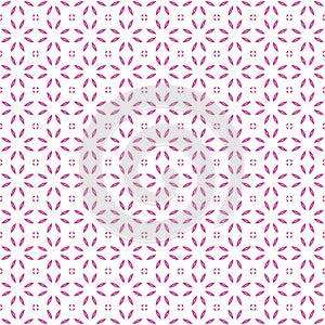 Pink Minimalist Floral Flower Outline Ray Geometric Vector Textile Texture Mosaic.Digital Design Pattern Decoration Background