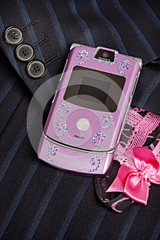 Pink mobile phone